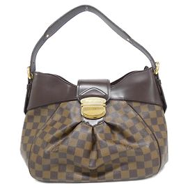 Bolsa de Ombro Louis Vuitton Damier Sistina MM Marrom