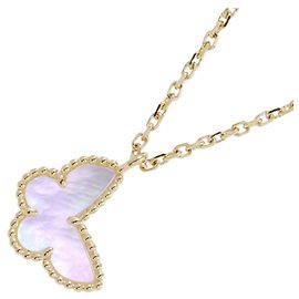 Collar Péndulo Sweet Papillon Van Cleef & Arpels, Madreperla, Oro Amarillo () Amarillo