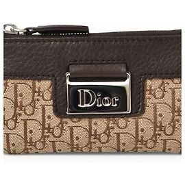 Porta-chave Christian Dior - Estojo para moedas Street Chic Bege Marrom Marrom