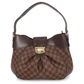 Borsa a Spalla Louis Vuitton Damier Ebene Sistina MM per Donne Marrone