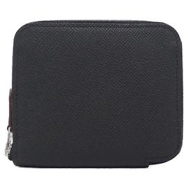Hermès Hermes EN LIBERTE Silk In Compact Wallet Black