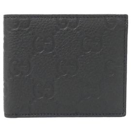 Gorro Gucci de cuero negro Negro
