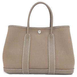 Hermès Hermes Garden Party Verso Handbag Brown