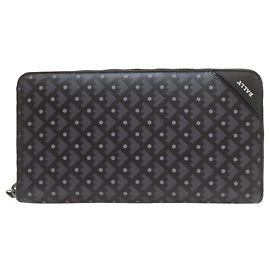 Cartera larga con estampado de Bally, PVC, para mujer. Castaño