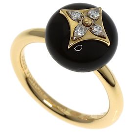 Anello Louis Vuitton Blossom Onyx Diamond in Oro Giallo per Donne Giallo