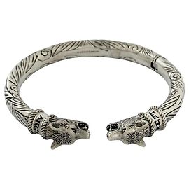 Bracciale Bangle in Argento Gucci da Uomo Anger Forest Wolf Argento