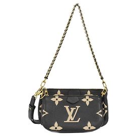 Louis Vuitton Bicolor Monogram Empreinte Multi Pochette Accessoires Shoulder Bag Black