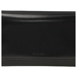 Prada PRADA Long Wallet VITELLO Leather NERO Black Black