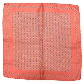 Cachecol/lenço Chanel, design de bola de rugby, seda, lenço de bolso/lenço de pescoço. Rosa