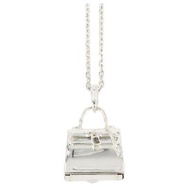 Hermès Halskette Anhänger Kelly Hermes SV Silber Silber