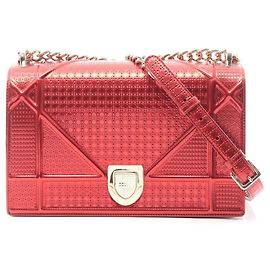 Borsa a Spalla Christian Dior DIORAMA, Pelle, Donna, Rossa Rosso