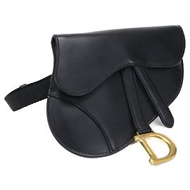 Borsa a corpo Dior Body Belt Saddle da donna in nero Nero