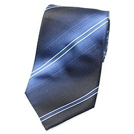 Corbata de seda Gucci, a rayas, GUCCI Hombre Azul