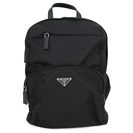Prada Backpack Nylon x Saffiano Nylon PRADA Handbag Black Black