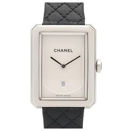 Reloj Chanel Boyfriend, Acero Inoxidable, Correa de Cuero, Mujer, Blanco () Blanco