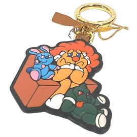MCM SAMBYPEN collaboration Sam By Pen Rabbit Animal Bag Charm Keychain Leather Men's Brown Brown