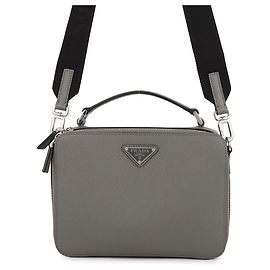 Borsa Prada, pelle Saffiano mattone, , PRADA , Borsa per Uomini, Marrone