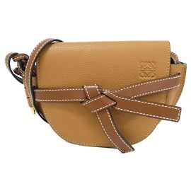 Bolsa de Ombro Mini Loewe Gate Marrom