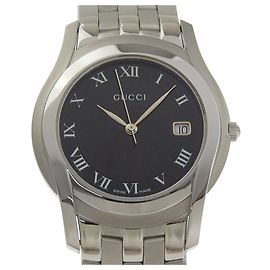 Gucci Class Men's Watch, , Stainless Steel, Quartz Movement, Analog Display, Black Dial Black