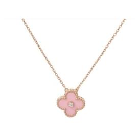 VAN CLEEF & ARPELS Vintage Alhambra Necklace Women's Pink Gold (PG) Sable A Rank Used Ginzo Pink