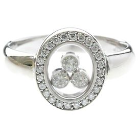 Bague Chopard Happy Diamonds / Or Blanc () Bague en Diamant de Mode en Argent Argenté