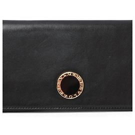Bulgari BVLGARI Leather Black Black