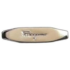Porte-clés Salvatore Ferragamo inutilisé, Cuir, Noir. Noir