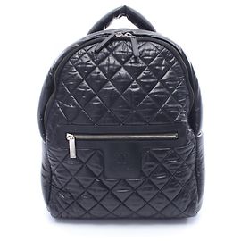 Chanel Coco Cocoon Backpack/Handbag, Nylon & Leather, Women's, Black Black
