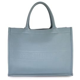 Bolsa Tote Medium Christian Dior, Couro, Cinza, Marrom