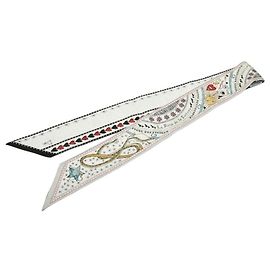 Sciarpa Mitzah Wheel of Fortune Christian Dior Bianca Multicolore Sete Donna Bianco