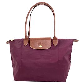 Bolsa Tote Le Pliage Longchamp, Material de Nylon, Feminino Roxo
