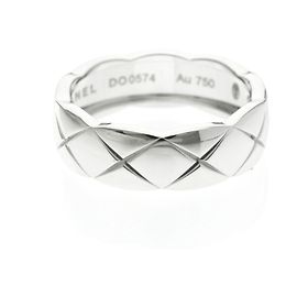 Chanel Coco Crush Ring Medium Model White Gold () Fashion No Stone Band Ring Silver Silvery