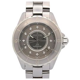 Chanel Chromatic -Diamond Watch, Titanium Ceramic, Men's, Gray, Brown