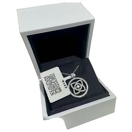 Collana De Beers Enchanted Lotus in oro bianco 18K e diamanti Argento