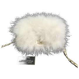 Chanel Bolsa CF de pele branca Branco