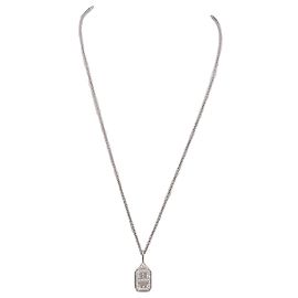Colar Harry Winston Garrafa de Perfume em Diamantes e Platina Prata