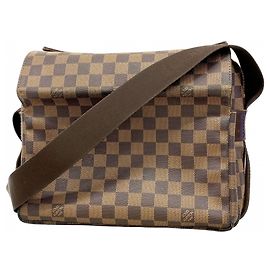 Bolsa de Ombro Damier Naviglio Louis Vuitton N45255 Ébano Damier ebene