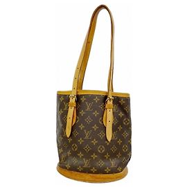 Borsa Tote Bucket PM Monogram Louis Vuitton Marrone