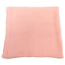 CHANEL CAMELIA SCIARPA 64X200 IN MUSLINA DI SETA ROSA Rosa