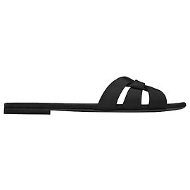 Saint Laurent Mule Piatto Tribute Nero