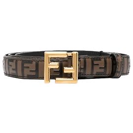 Fendi Cinto de couro quadrado Marrom