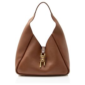 Hobo médio G em couro de bezerro Givenchy Marrom
