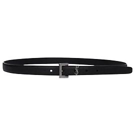 Saint Laurent Monogram Logo Belt Black