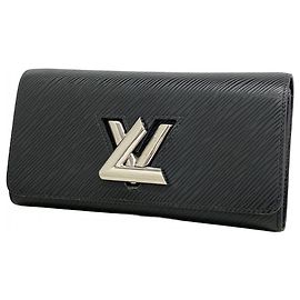 Portafoglio Lungo Twist in Pelle Epi Louis Vuitton Nero