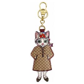 Portachiavi Gucci di Yuko Higuchi Marrone
