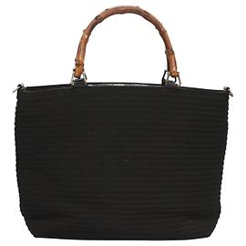 Gucci Bamboo Canvas large Black