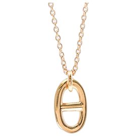 Hermès Collana Pendente Chaine d'Ancre in Oro Rosa Hermes D'oro