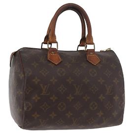 LOUIS VUITTON Bolsa de Mão Monogram Speedy 25 M41528 Auth LV bs34665 Monograma