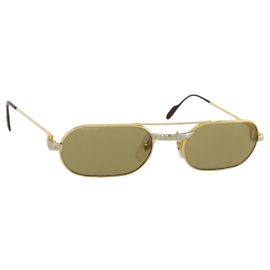Gafas de sol Santos De Cartier de metal dorado Auth am11477V Otro