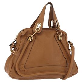 Chloé Borsa a mano Chloe Paraty in pelle 2 in 1 marrone oro Auth 175870A Marrone D'oro